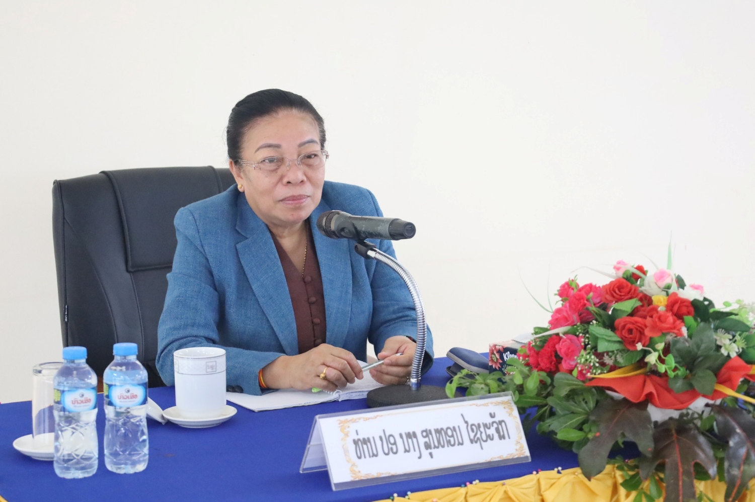 ຮອງປະທານສະພາແຫ່ງຊາດ ຢ້ຽມຢາມໂຮງຮຽນມັດທະຍົມ ວິຊາຊີບ ຕົວແບບມິດຕະພາບ ລາວ-ຫວຽດນາມ ທີ່ເມືອງໜອງບົກ ແຂວງຄຳມ່ວນ. 1