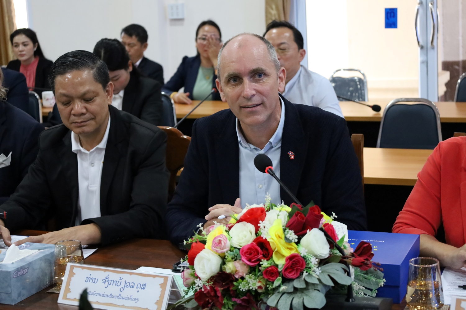 ຮອງປະທານສະພາປະຊາຊົນແຂວງຄຳມ່ວນ ຕ້ອນຮັບການເຂົ້າຢ້ຽມຢາມ ແລະ ເຮັດວຽກຂອງຄະນະທີມງານສະຫະພາບເອີຣົບ ປະຈຳ ສປປ ລາວ 3